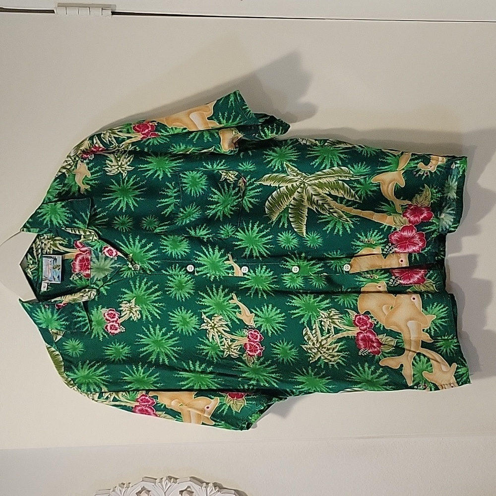 Men's 100% rayon Just Cruising Hawaiian shirt, size L